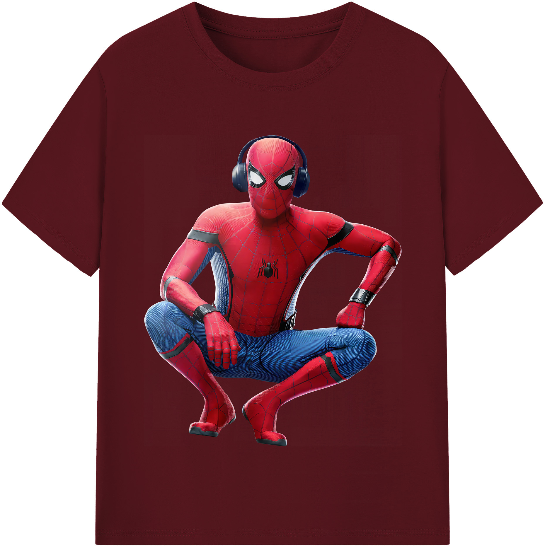 （画像用） Spider Man スパイダーマン 綿100％半袖Tシャツ（フロントプリント）